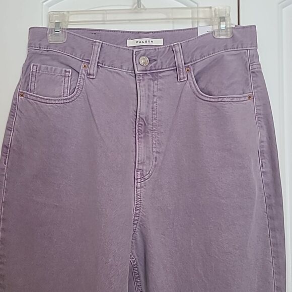 PacSun Eco Purple High Waisted Flare Jeans Color: LAVENDER Size 29 - Picture 8 of 15
